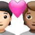 🧑🏻‍❤️‍🧑🏽 couple with heart: person, person, light skin tone, medium skin tone display on Apple